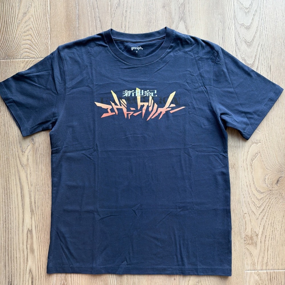 Neon Genesis Evangelion Angel Graniph TShirt Navy M Unisex Rare Japan US Seller